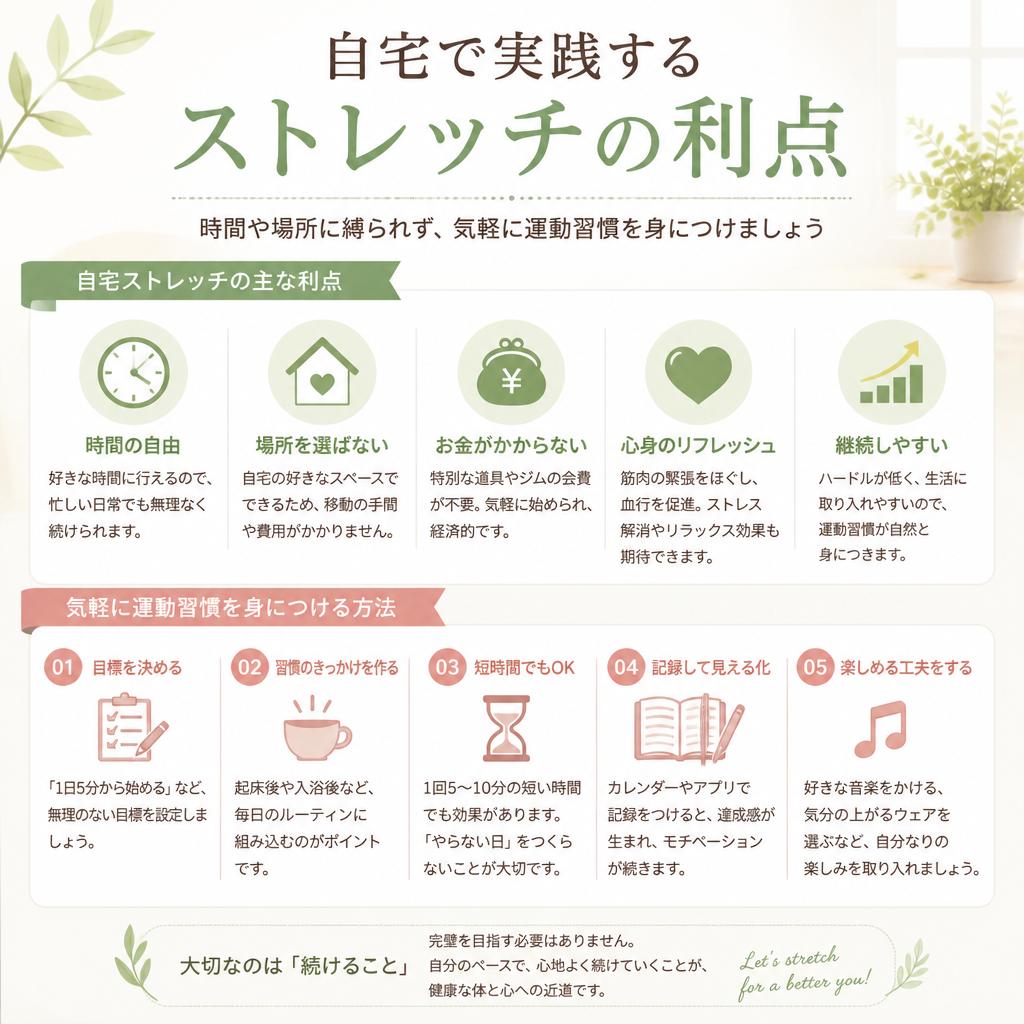 自宅でできるストレッチのメリット