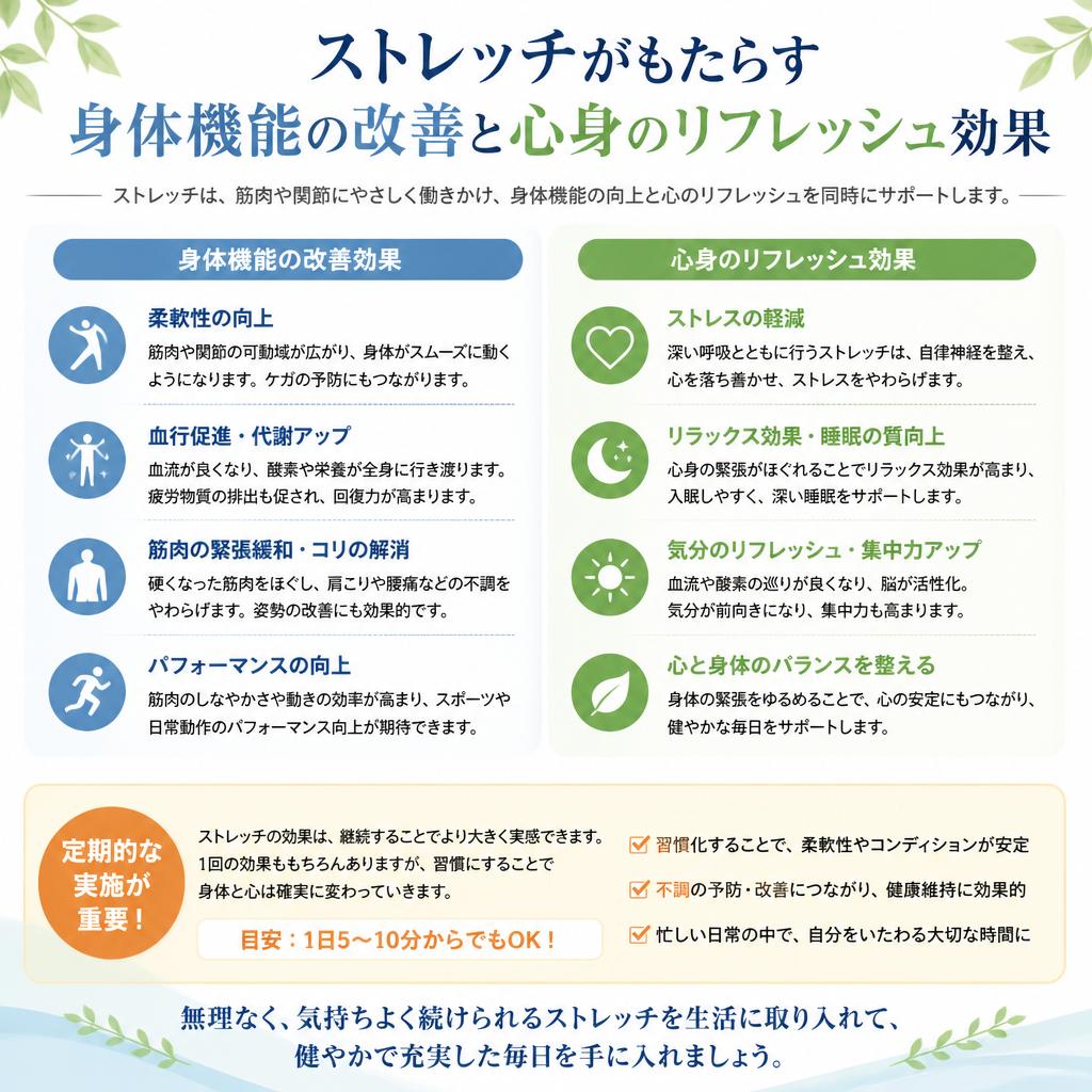 ストレッチの効果と健康への影響