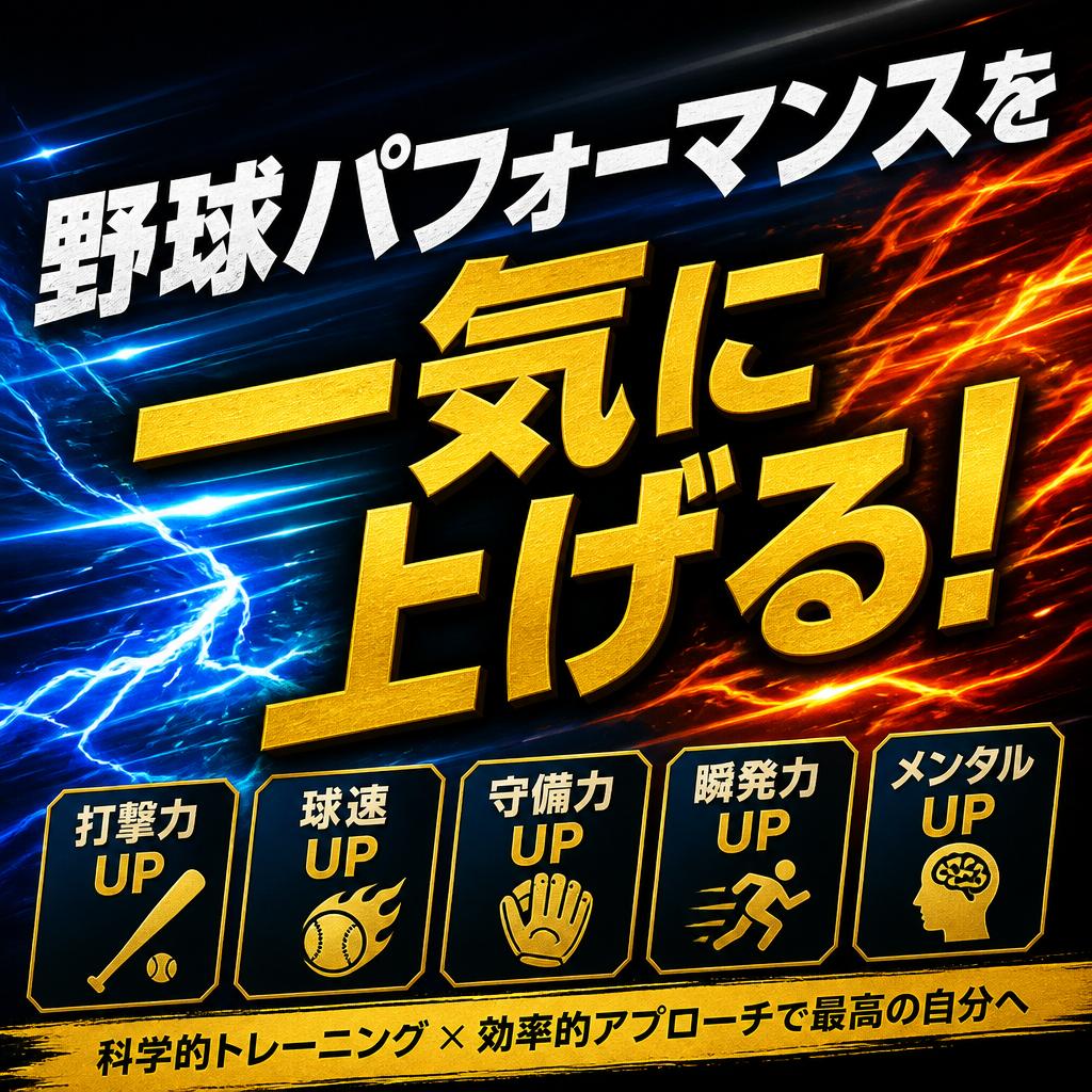野球パフォーマンスを一気に上げる！