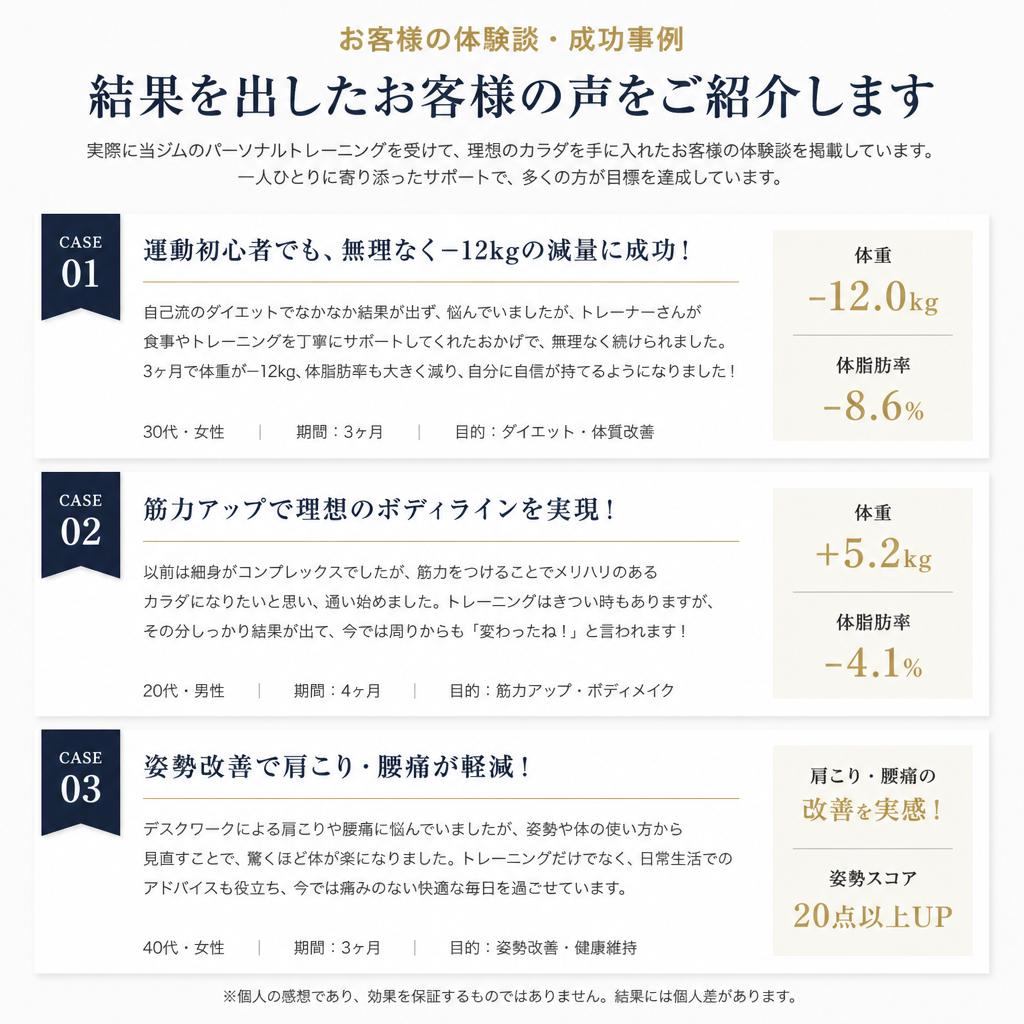 顧客の実績と声