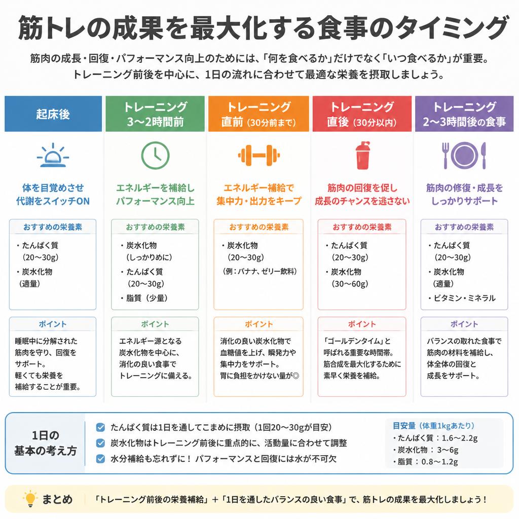 筋トレの成果を最大化する食事のタイミング