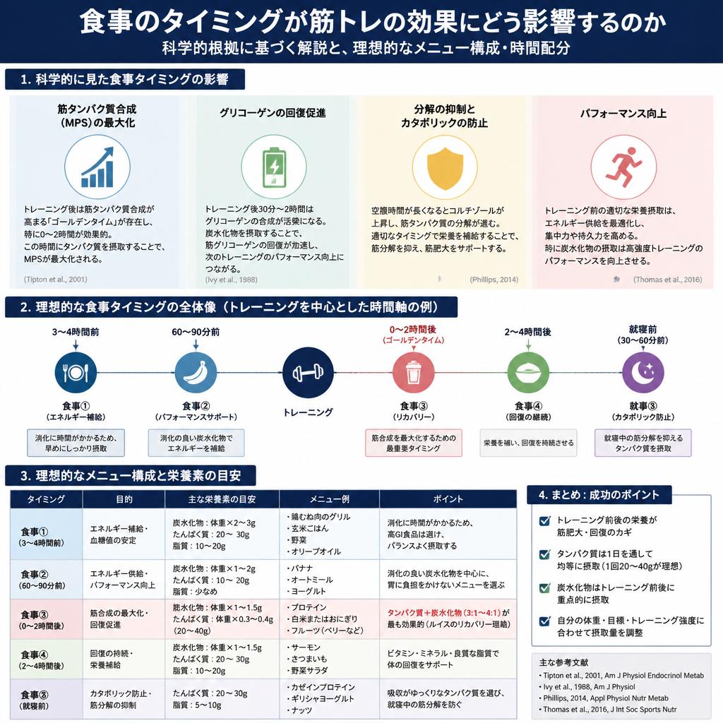 筋トレのタイミングと食事の関係