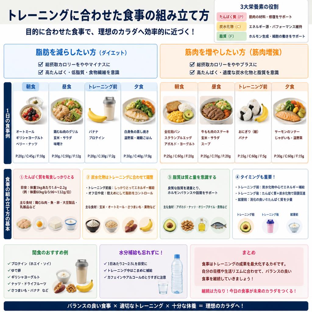 トレーニング効果を最大化する食事メニュー