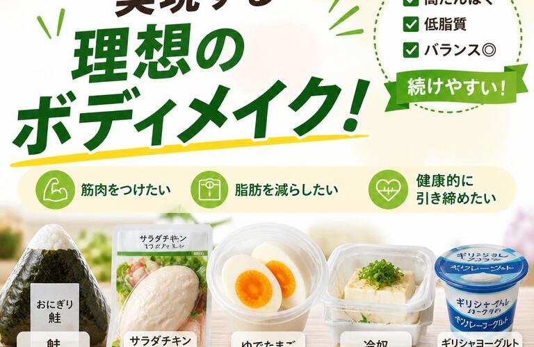 「コンビニ食で実現する理想のボディメイク！」